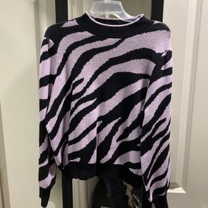 Purple zebra sweater